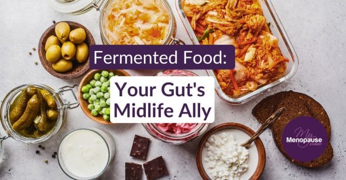 Midlife woman enjoying fermented food for better gut health