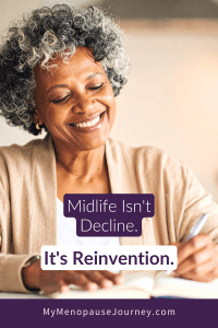 Confident woman in her 50s looking calm and free &mdash; positive mindset for menopause