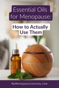 how-to-use-essential-oils-blog Pin showing amber essential oil bottles and dried lavender — midlife guide to using essential oils