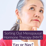 Pin showing what to know about menopausal hormone therapy &mdash; MHT explained for midlife women