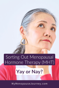Pin showing what to know about menopausal hormone therapy &mdash; MHT explained for midlife women