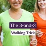 benefits of walking in midlife &mdash; woman walking outdoors in comfy shoes
