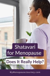 Pin on shatavari for menopause &mdash; woman in her fifties with a calming cup of tea