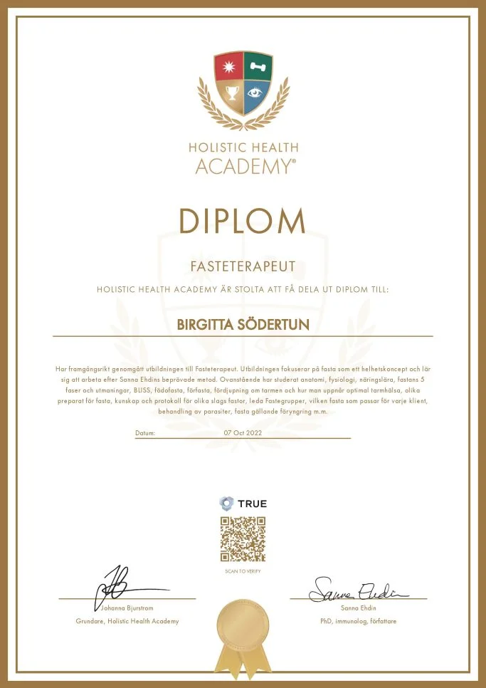 Diploma Fasting Therapist
