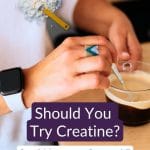 Pin explaining creatine benefits and myths for women in menopause